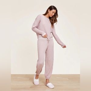 Barefoot Dreams Women’s Crinkle Jersey Lounge Set Faded Rose - Small NWT